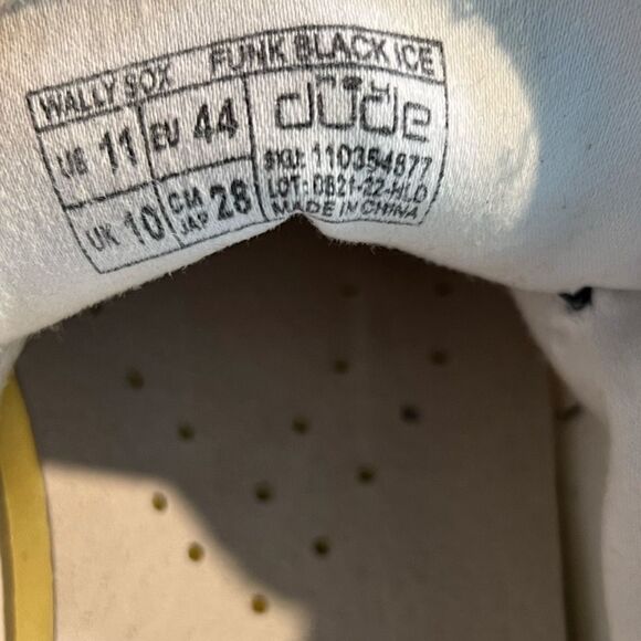 Men’s Hey Dude Wally Sox Funk Black Ice Knit Slip Ons Size 11 - Picture 6 of 7